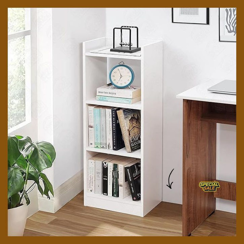 WOOD 49 Engineered Wood Open Book Shelf(Finish Color - Whitw, DIY(Do-It-Yourself))