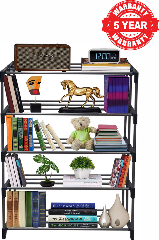 Philoshop 5 Tier Metal Metal Open Book Shelf(Finish Color - Blue, DIY(Do-It-Yourself))