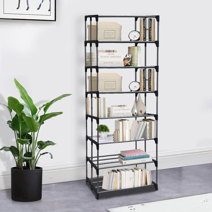 Philoshop BOOKCASES Metal Open Book Shelf(Finish Color - DARK-BLACK, DIY(Do-It-Yourself))
