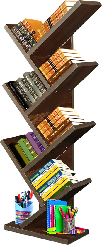sbf furniture 7-Tier Book Rack, Storage of Book case, Free-Standing Books Holder Engineered Wood Open Book Shelf(Finish Color - Brown, DIY(Do-It-Yourself))