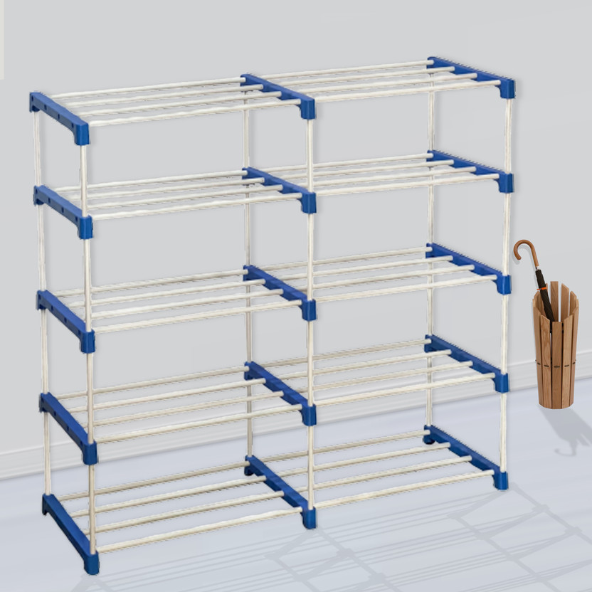 CMerchants 10RACK Metal Open Book Shelf(Finish Color - BLUE, DIY(Do-It-Yourself))