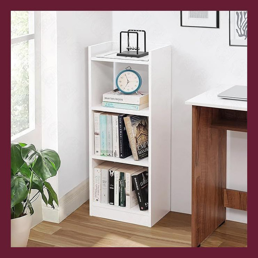WOOD 49 Engineered Wood Open Book Shelf(Finish Color - Whitw, DIY(Do-It-Yourself))