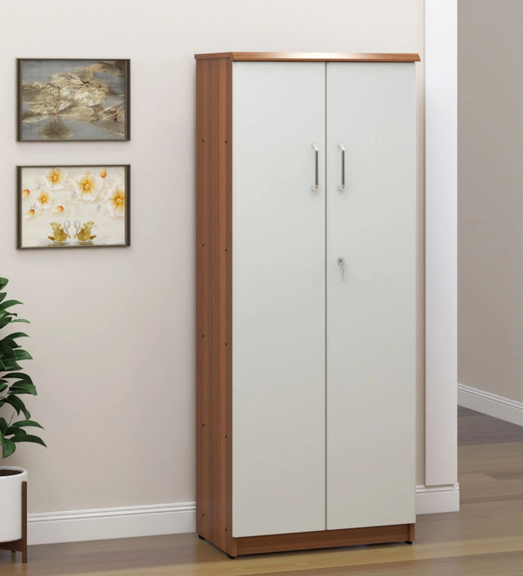 NEUDOT Lexus (Wardrobe / Bookcase ) Engineered Wood Close Book Shelf(Finish Color - Leon Teak, Knock Down)
