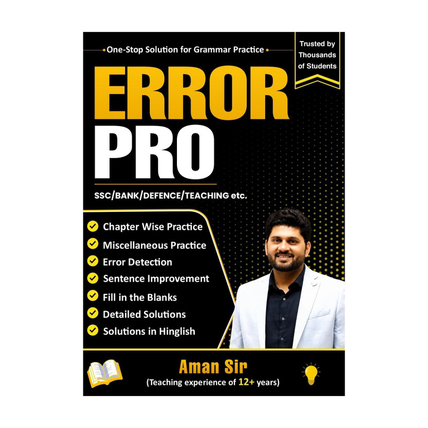 Error Pro by Aman sir |Grammar Practice Book | Useful For SSC EXAMS | BANK | DEFENCE | TEACHING | Competitive Exams | English Practice Book |Best book of English| English for competitive exams| Aman Sir(Paperback, Aman Sir)