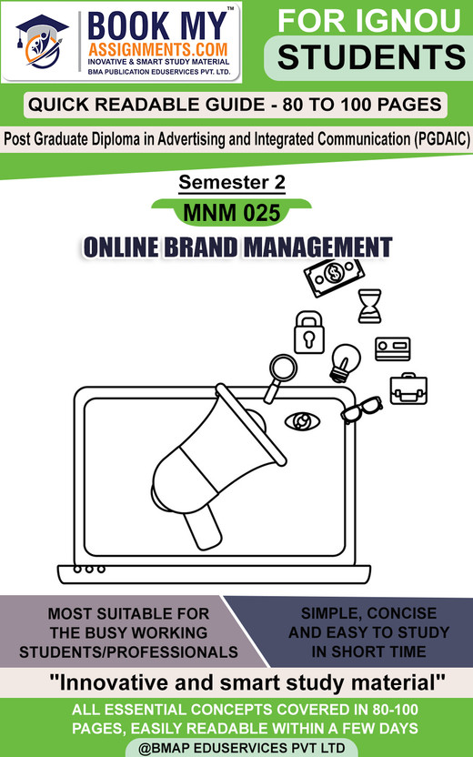 IGNOU MNM-025 Online Brand Management Quick Readable Notes | Important Topic-wise Conceptual Notes | Degree(Paperback, BMA Publication)