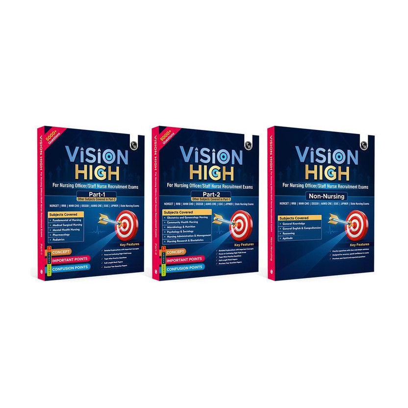 PW PW Nursing Books Vision High Combo Set of 3 Books(Paperback, PW) - Flipkart Deal