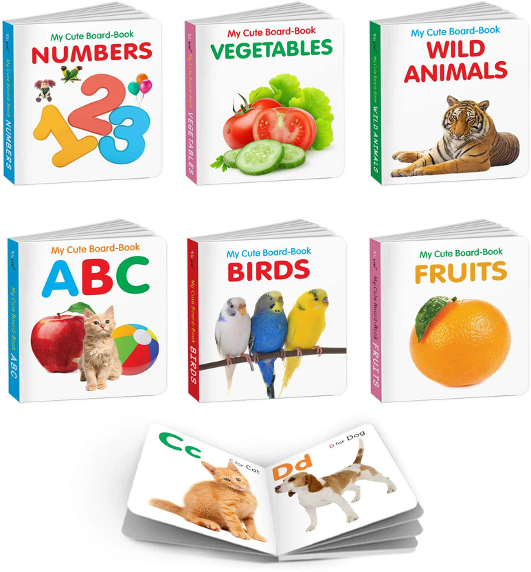 My First Board Book All in One Learning Book for Children - Pocket Boo  - Set of 6 Books(English, Hardcover, unknown)