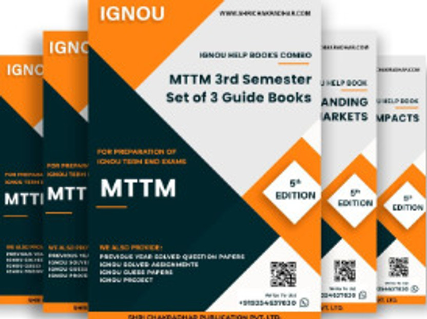 MTTM 3rd Semester IGNOU Study Material Combo (Set of 3 IGNOU Guide Books including MTTM 9, MTTM 10 & MTTM 11) (Tourism and Travel Management) with Latest Solved PYQs & Chapter-Wise Questions  - Get the PDF of this book at Rs. 99, WhatsApp us at +919354637830, or visit our website shrichakradhar.com.