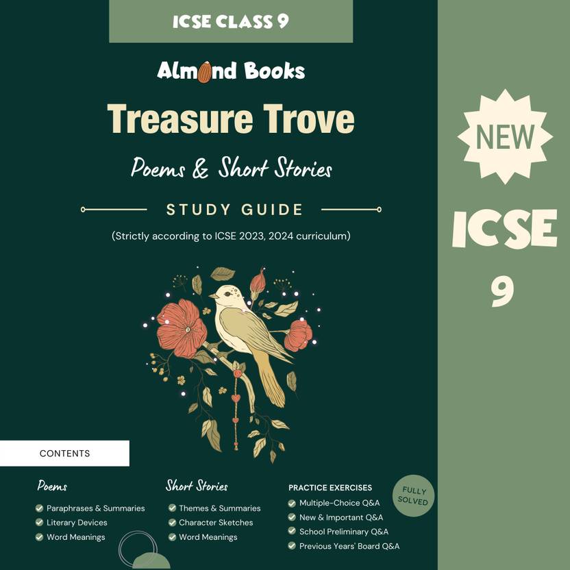Almond Books ICSE Treasure Trove Study Guide For Class 9, Poems & Short