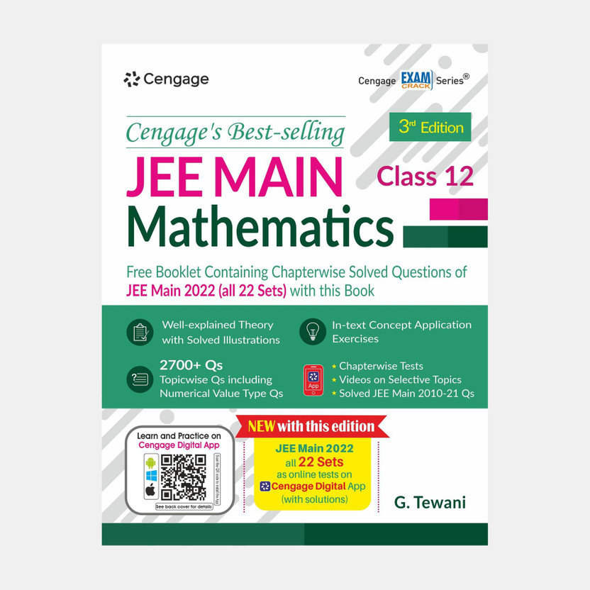 JEE JEE Main Mathematics: Class 12 (Book + Booklet) with Free Online Assessments and Digital Content 2023(Paperback, G. Tewani) - Flipkart Deal