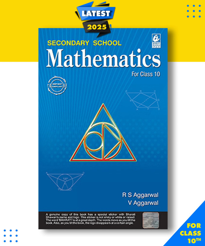 R S Aggarwal Secondary School Mathematics For Class 10 with 1 Disc Paperback, Veena Aggarwal, R S Aggarwal|New Latest Edition For 2025-2026  - N/A with 1 Disc(Paperback, Veena Aggarwal, R S Aggarwal)