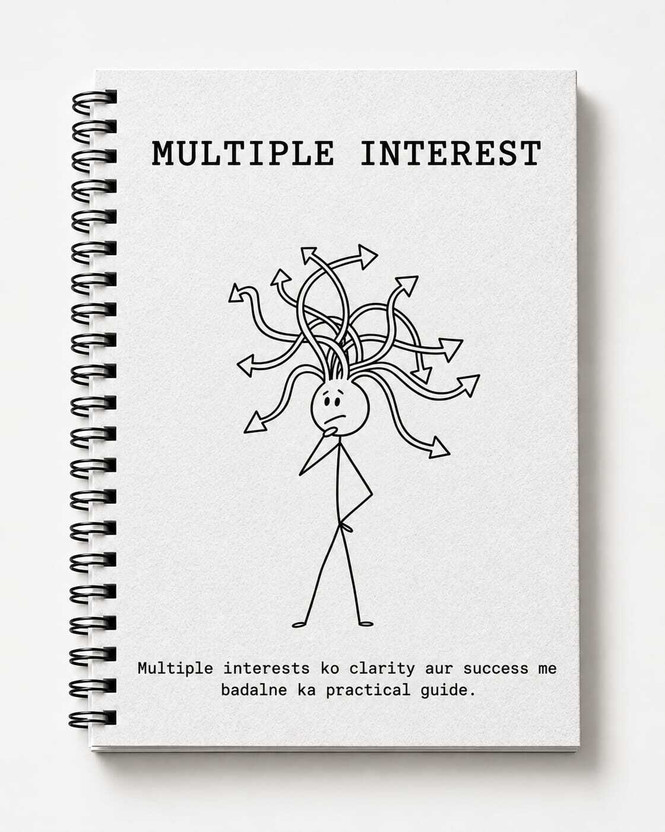 Multiple Multiple Interest Book By Novis Ink | Multiple Interest Book for Self Improvement, Growth & Mindset | Hinglish Printed Book | Hinglish + English (Hinglish Edition )  - Novis Ink Multiple Interest Book 64 Pages - All In One Self Help, Mindset & Personal Growth Guide in Hinglish | Premium Metal Dual W - Flipkart Deal