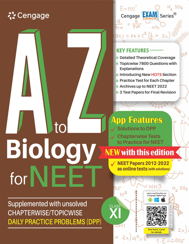A to Z Biology for NEET: Class XI (Book + DPP) with Free Online Assessments and Digital Content 2023(Paperback, Cengage India)