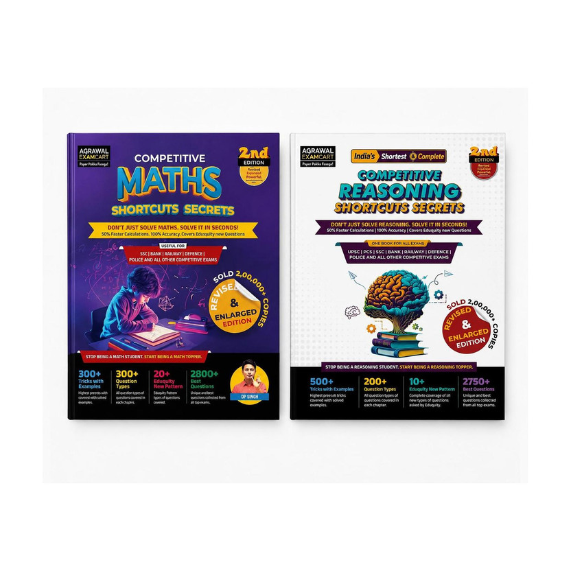 Examcart Examcart All Competitive Exams Books Combo 2026 | Short Maths By D.P. Singh + Reasoning | NRA CET, SSC, Bank, Railway, Defence, Police And All Government Exams (English) (2 Books Combo)(Hindi, Hardcover, unknown) - Flipkart Deal
