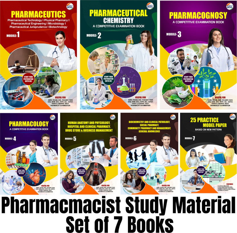 Pharmacist Competitive Exam Study Material (Set of 7 Books)(Paperback, Pharmacy India)