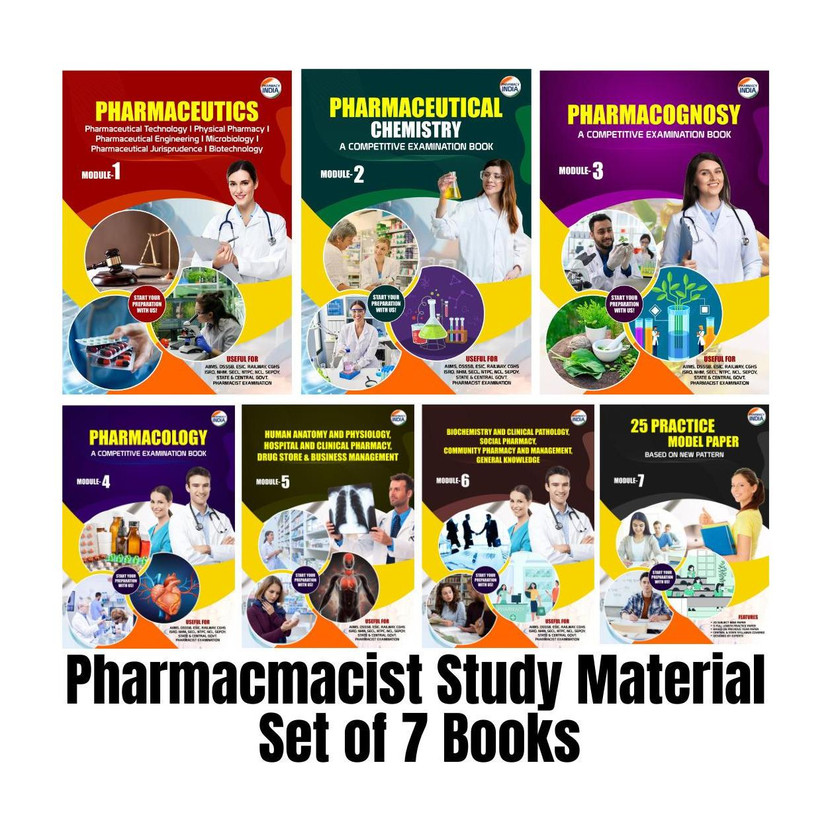 Pharmacist Competitive Exam Study Material (Set of 7 Books)(Paperback, Pharmacy India)