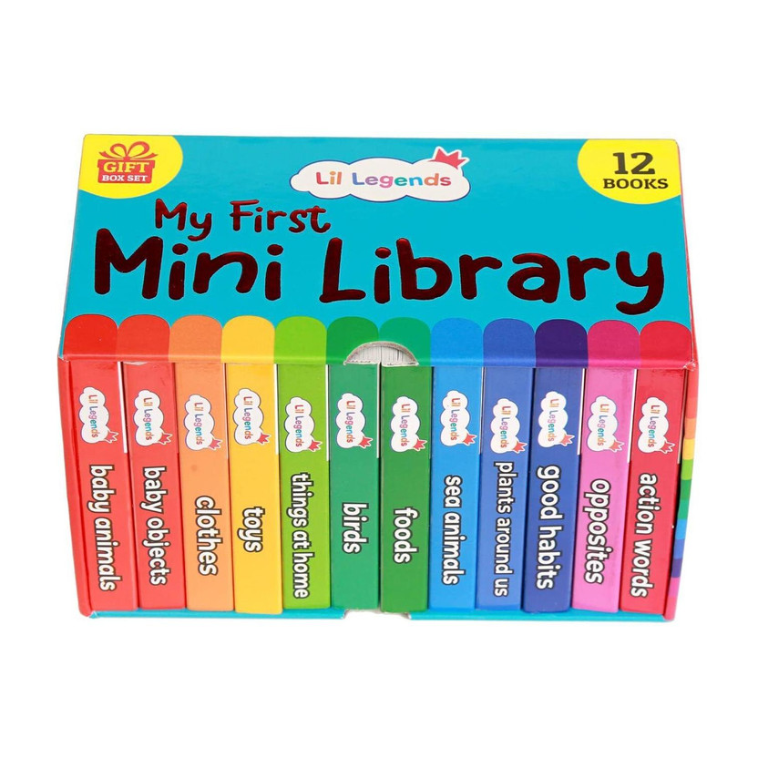 Lil Legends Mini Library Vol 2 | Early Learning Board Books Box Set for Kids | (10 + 2 Extra) 12 Books | Baby Animals, Foods, Clothes, Good Habits, Opposites and More | Age 0�4(English, Hardcover, unknown)
