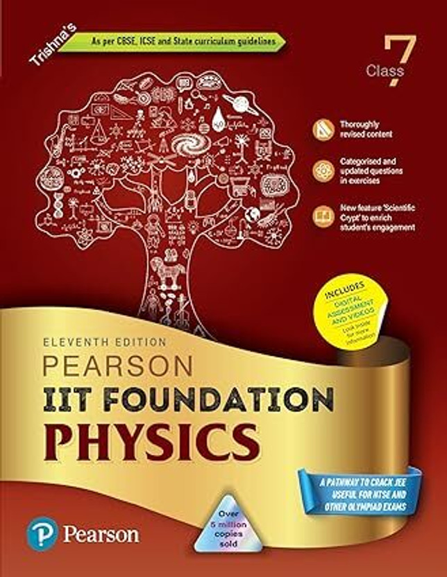 Pearson IIT Foundation'24 Physics Class 7, As Per CBSE, ICSE . For JEE|NEET|NSTE|Olympiad|Free access to vidoes - 6 e(English, Paperback, unknown)
