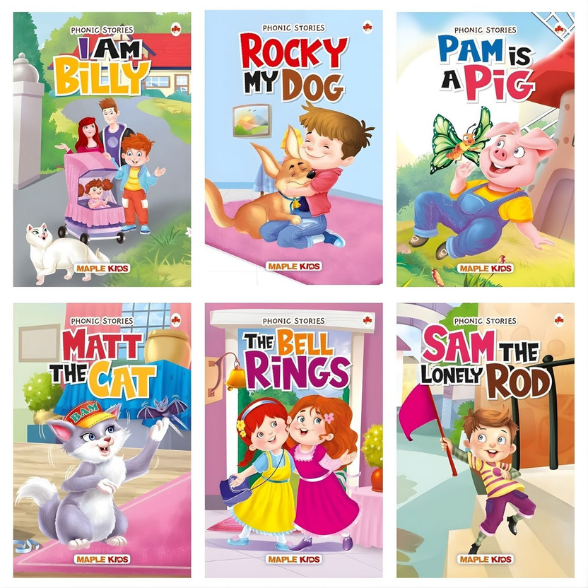 Phonic Phonic Reader (Illustrated) (Set of 6 Books) - Story Books for Kids - Bedtime Stories - 2 Years to 6 Years Old - Read Aloud to Infants, Toddlers(English, Paperback, Maple Press) - Flipkart Deal