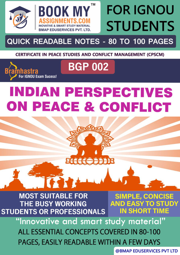 IGNOU BGP2 Indian Perspectives on Peace and Conflict Quick Readable Notes | Important Topic-wise Conceptual Notes | Certificate in Peace Studies and Conflict Management (CPSCM)(Paperback, BMA Publication)