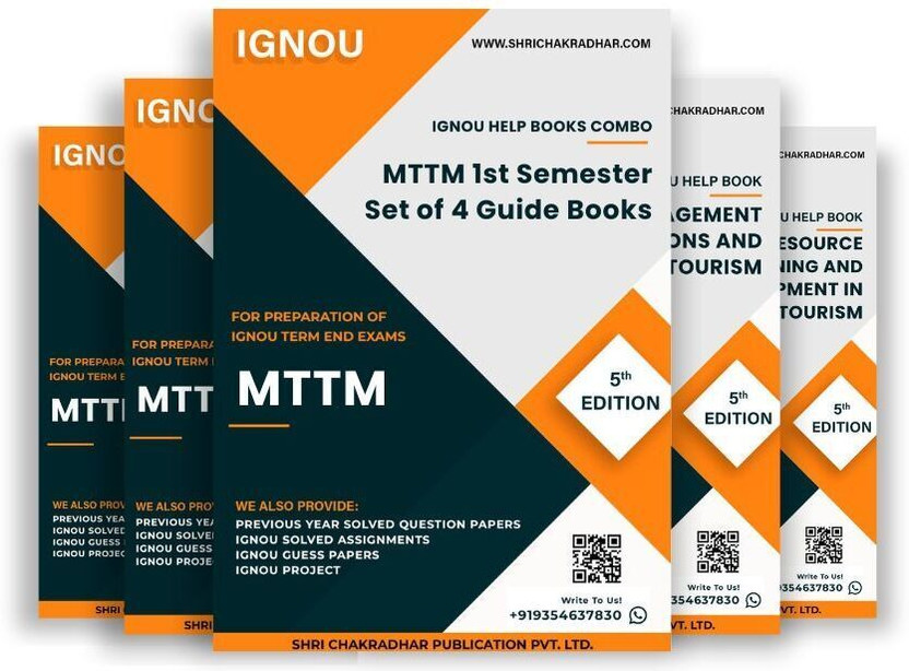 MTTM 1st Semester IGNOU Study Material Combo (Set of 4 IGNOU Guide Books including MTTM 1, MTTM 2, MTTM 3, & MTTM 4) (Tourism and Travel Management) with Latest Solved PYQs & Chapter-Wise Questions  - Get the PDF of this book at Rs. 99, WhatsApp us at +919354637830, or visit our website shrichakradh