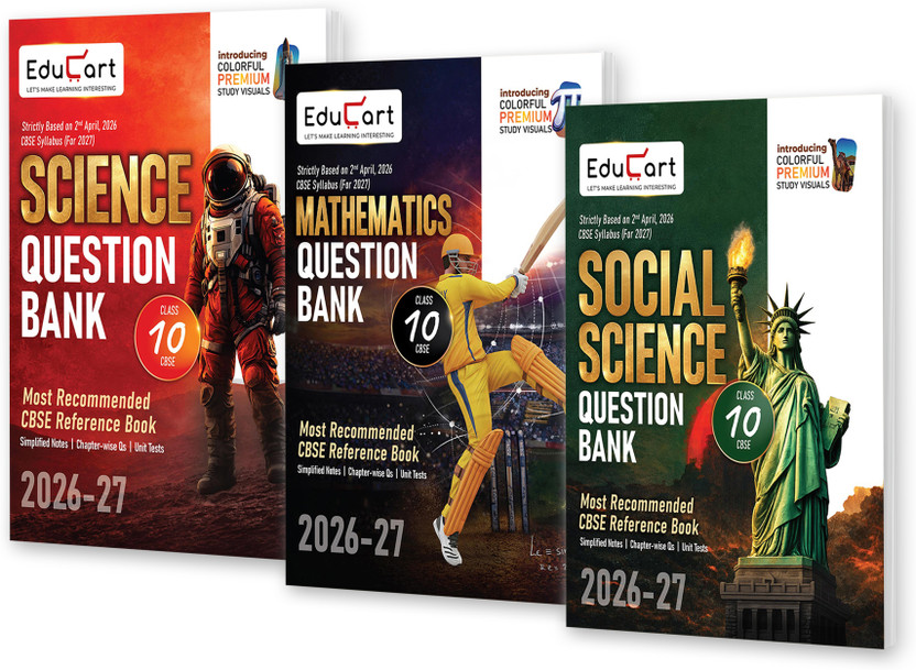Educart CBSE Class 10 Science, Mathematics & Social Science (SST) Question Bank Bundle 2026-27 | Based on Latest 2027 Board Syllabus | Chapter-wise, Case-Based, Assertion-Reason & PYQs | Unit Test Worksheets + Premium Colored Visual Learning(Paperback, Prashant Kirad, Digraj Singh Rajput, Educart)