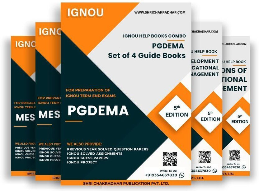 PGDEMA IGNOU Study Material Combo (Set of 4 IGNOU Guide Books including MES 041, MES 042, MES 043 & MES 044) (Compulsory Courses of PG Diploma in Educational Management and Administration) with Latest Solved PYQs & Chapter-Wise Questions  - Get the PDF of this book at Rs. 99, WhatsApp us at +9193546