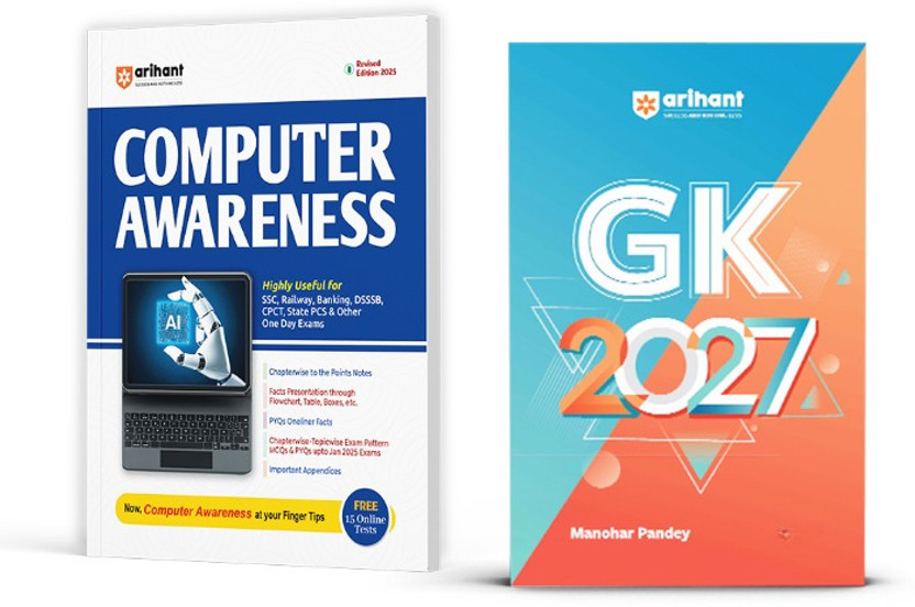 Arihant Computer Awareness and GK 2027 Combo | Computer & General Knowledge Preparation Book for SSC, Railway, Banking, DSSSB, State PCS & Other One Day Exams | Chapterwise Notes + MCQs + Online Tests | English Medium(Paperback, Manohar Pandey, Shaifali Saini)