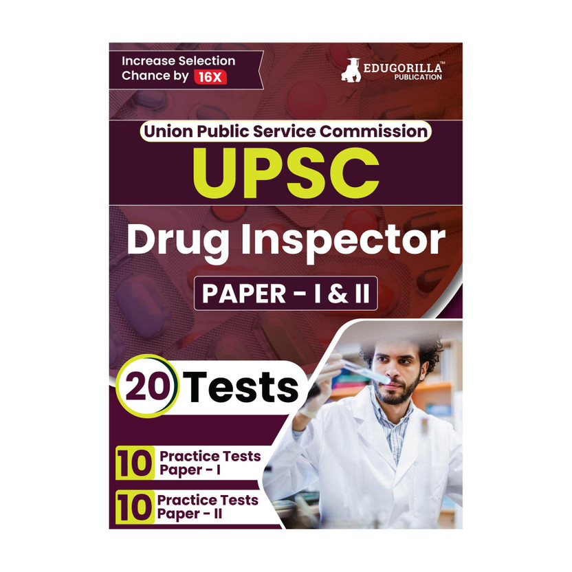 EduGorilla EduGorilla UPSC Drug Inspector Book 2023 (English Edition) - 20 Mock Tests of Paper I and II (1500 Solved Questions) with Free Access Ton Online Tests  - 2024 (Paper I and Paper II) - 20 Practice Tests (1500 Solved Questions) with Free Access To Online Tests(English, Paperback, Edugorilla Prep Exper - Flipkart Deal