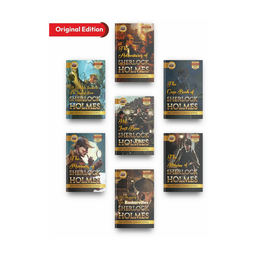Sherlock Holmes Books Set  - Bookey Sherlock Holmes By Sir Arthur Conan Doyle- A Complete Collection Of 7 Books(English, Hardcover, unknown)