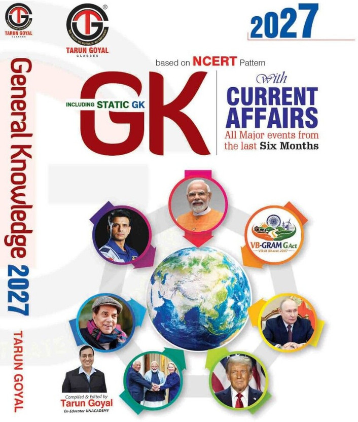 Tarun Goyal Gk Book 2026 English (Based on General Knowledge 2026 NCERT Pattern Useful for PCS | Railway | Banking | NDA |CDS | SSC & Other Competitive Exams) Current Affairs Book 2025  - Tarun Goyal Gk Book 2027 English(Paperback, Tarun Goyal)