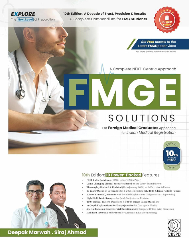 A COMPLETE NEXT CENTRIC APPROACH FMGE SOLUTIONS FOR FOREIGN MEDICAL GRADUATES APPEARING FOR INDIAN MEDICAL REGISTRATION  - FMGE SOLUTION(Paperback, Dr. Deepak Marwah, Dr. Siraj Ahmad)