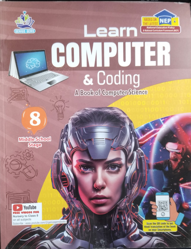 Learn Computer & Coding A Book of Computer Science Middle School Stage 8(Paperback, Er. Sanyam Jain, Aysha Harun)