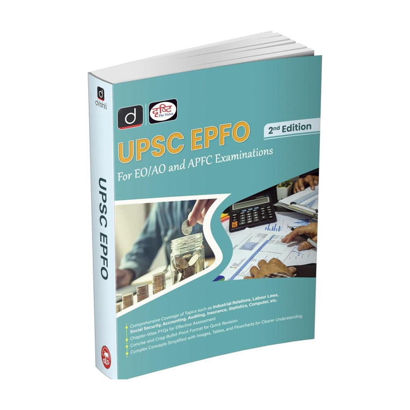 Drishti IAS Upsc Epfo Apfc Book 2025, for Eo/Ao and Apfc Examination, 2nd Edition  - Best for for Social Security, Labour, and Administrative Services(English, Paperback, unknown)