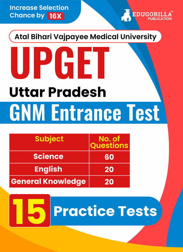 UPGET - Uttar Pradesh GNM Entrance Test Preparation Book (English Edition)  - 15 Practice Mock Tests (1500+ Solved MCQs) | Free Access to Online Test Series(Paperback, Edugorilla Prep Experts)