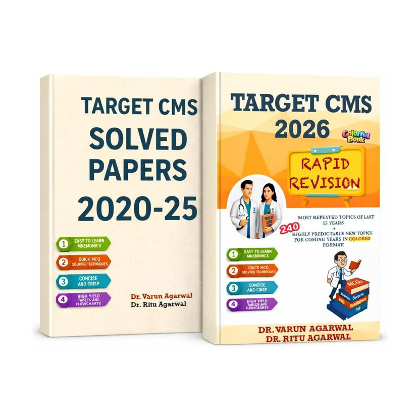 Target CMS Solved Papers 2020–2025 + Target CMS 2026 Rapid Revision Book Combo | UPSC CMS Preparation Bundle | By Dr Varun Agarwal(Paperback, DR VARUN AGARWAL)
