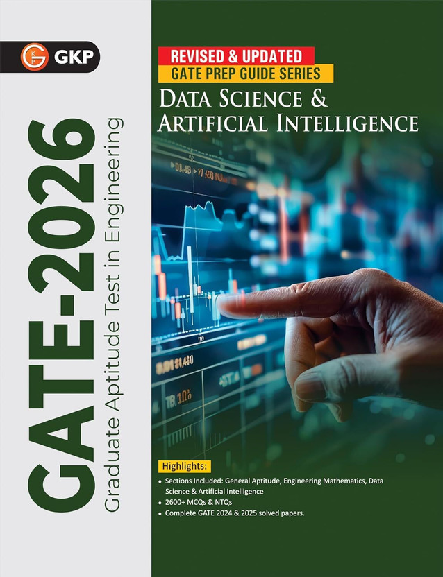 GKP GATE 2026 : Data Science & Artificial Intelligence - Guide| Solved Papers|General Aptitude & Engineering Mathematics(Paperback, G.K. Publications (P) Ltd.)