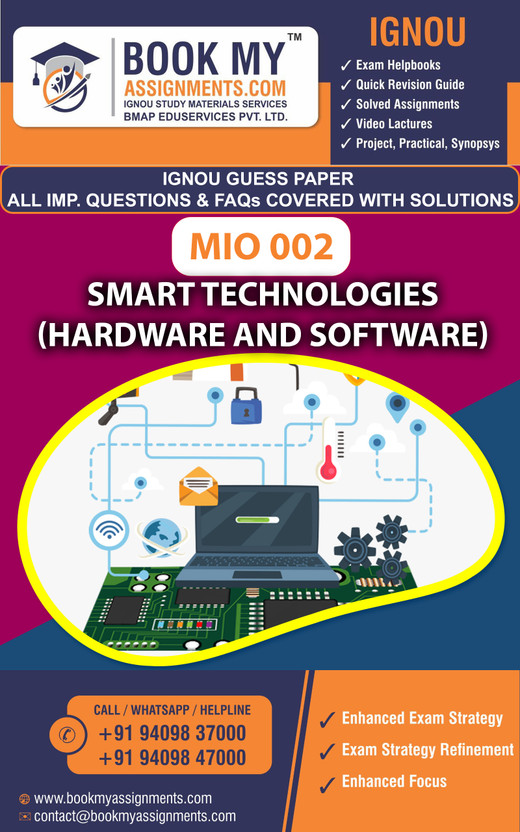 IGNOU MIO 002 Smart Technologies (Hardware and Software) | Guess Paper| Important Question Answer | Certificate in Smart City Development and Management (CSCDM)(Paperback, BMA Publication)