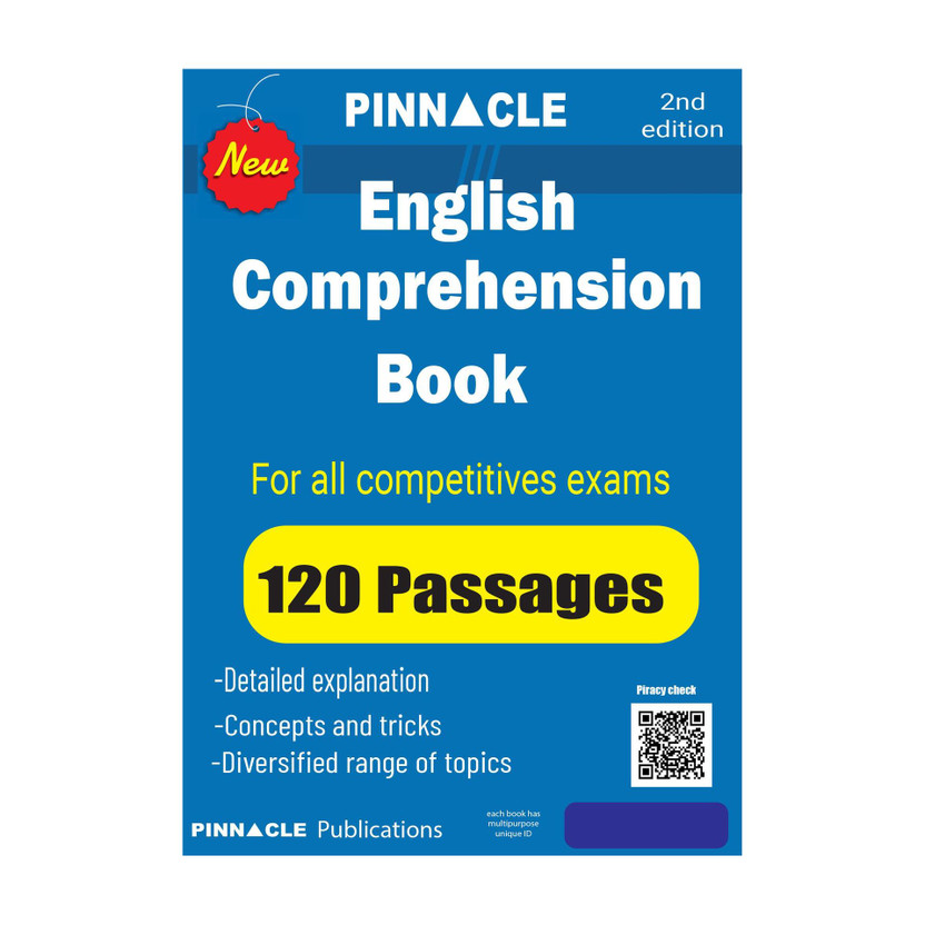 English Comprehension Master Book 2026-27 (2nd Edition) for SSC CGL, CHSL, MTS, CPO, Stenographer, GD, Banking, IBPS PO, SBI PO, CAT, IELTS & All Competitive Exams(Paperback, Pinnacle Publications)