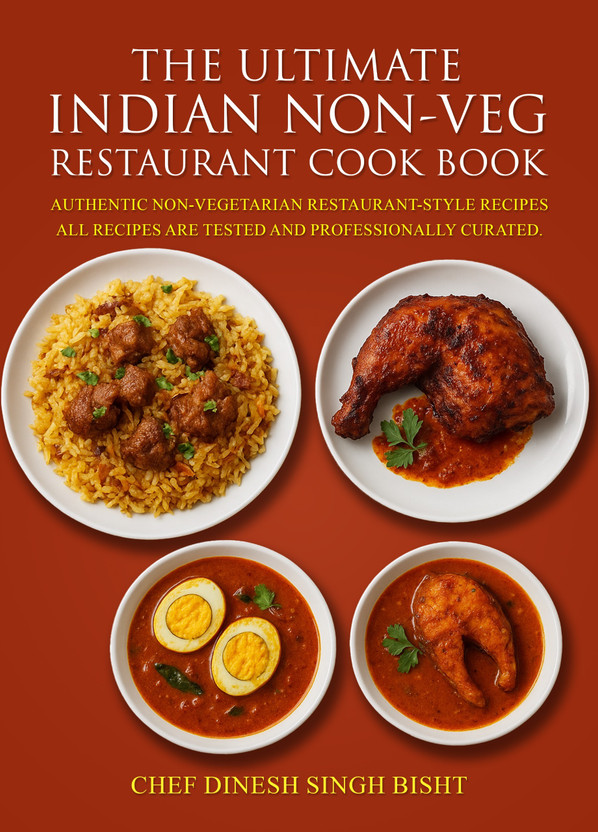 The The Ultimate Indian Non-Veg Restaurant Cook Book: Authentic Non-Vegetarian Restaurant-Style Recipes All Recipes are Tested and Professionally Curated.(Paperback, Chef Dinesh Singh Bisht) - Flipkart Deal