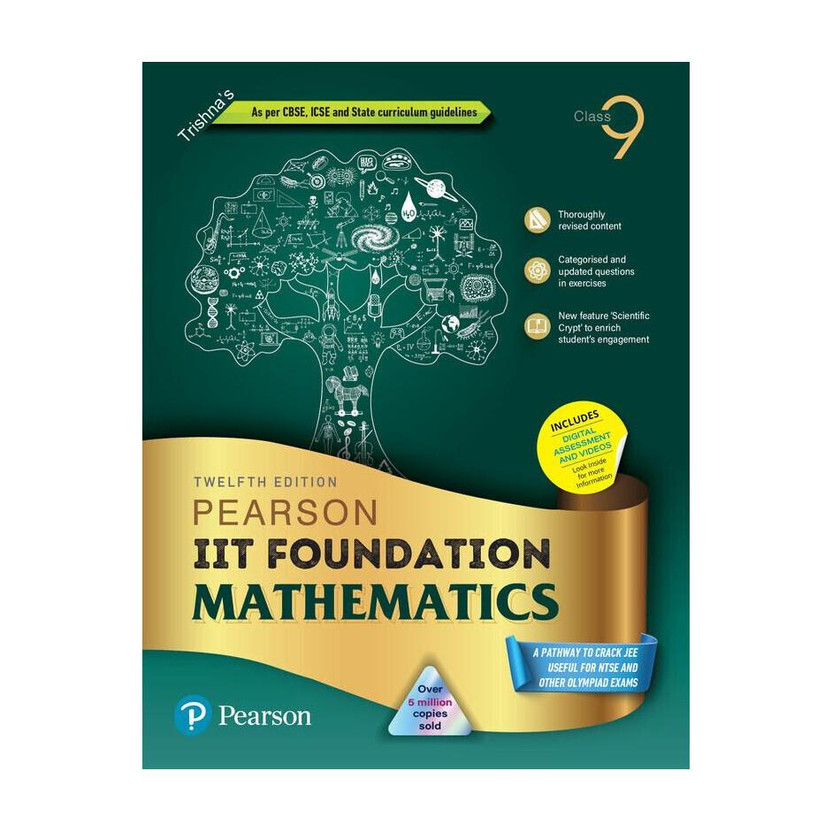 Pearson IIT Foundation'24 Mathematics Class 9, As Per CBSE, ICSE . For JEE|NEET|NSTE|Olympiad|Free access to vidoes 6e(English, Paperback, unknown)