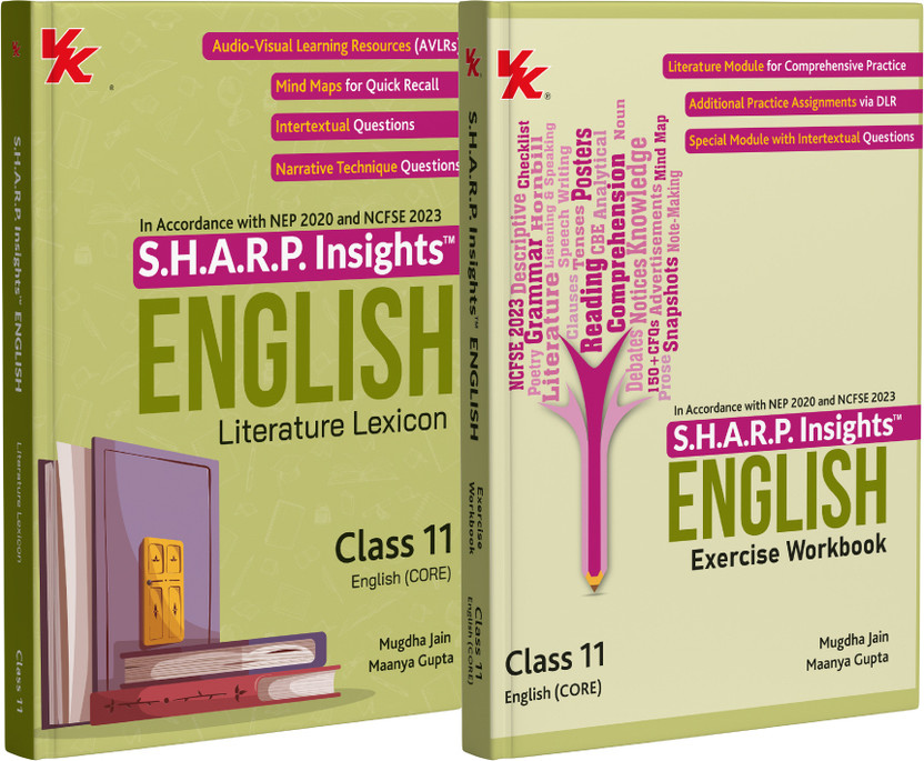 Sharp Sharp Insights English Literature Lexicon and Workbook Class 11th  - S.H.A.R.P. Insights Class 11 English (Core) Set – Literature Lexicon + Exercise Workbook (CBSE 2026-27) | Audio Visual Learning | Mind Maps | Intertextual & Narrative Technique Questions | Digital Support through S.H.I.V.A.R.T.H. P - Flipkart Deal