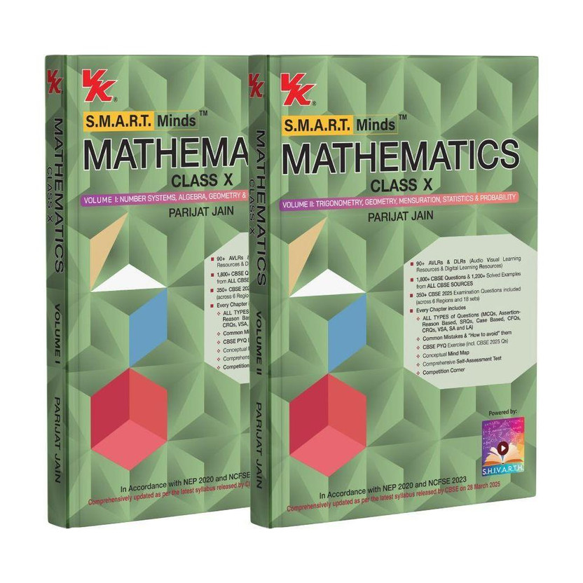 S.M.A.R.T. S.M.A.R.T. Minds Mathematics Class X (Vol. 1 - 2) by Parijat Jain | CBSE 2026-27 | Audio Visual Learning | Mind Maps | PYQs (including 2026 questions)  - S.M.A.R.T. Minds Mathematics Class 10 (Vol. 1 – 2) | CBSE 2026–27 | NCERT-Aligned Textbook with PYQs (Including 2025), Mind Maps, Competency-Based - Flipkart Deal