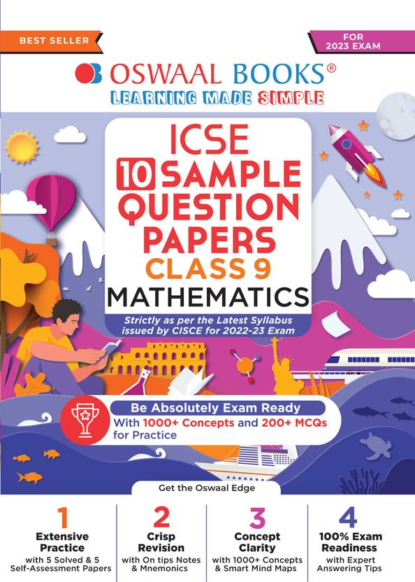 Oswaal ICSE Sample Question Papers Class 9 Math (For 2023 Exam): Buy ...