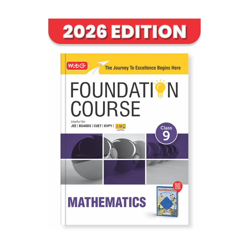 MTG MTG Foundation Course Class 9 Mathematics Book (Edition 2026) For IIT JEE, NEET, NSO Olympiad, CUET, NVS, KVPY & Boards Exam | Based on NCERT Latest Pattern(Paperback, Team MTG) - Flipkart Deal
