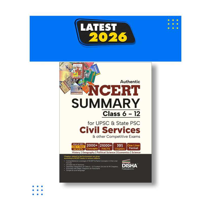 Disha Authentic NCERT Summary (Class 6 to 12) for UPSC & State PSC Civil Services & other Competitive Exams | Old & New NCER One Liner General Studies | IAS Prelims & Mains(English, Paperback, unknown)