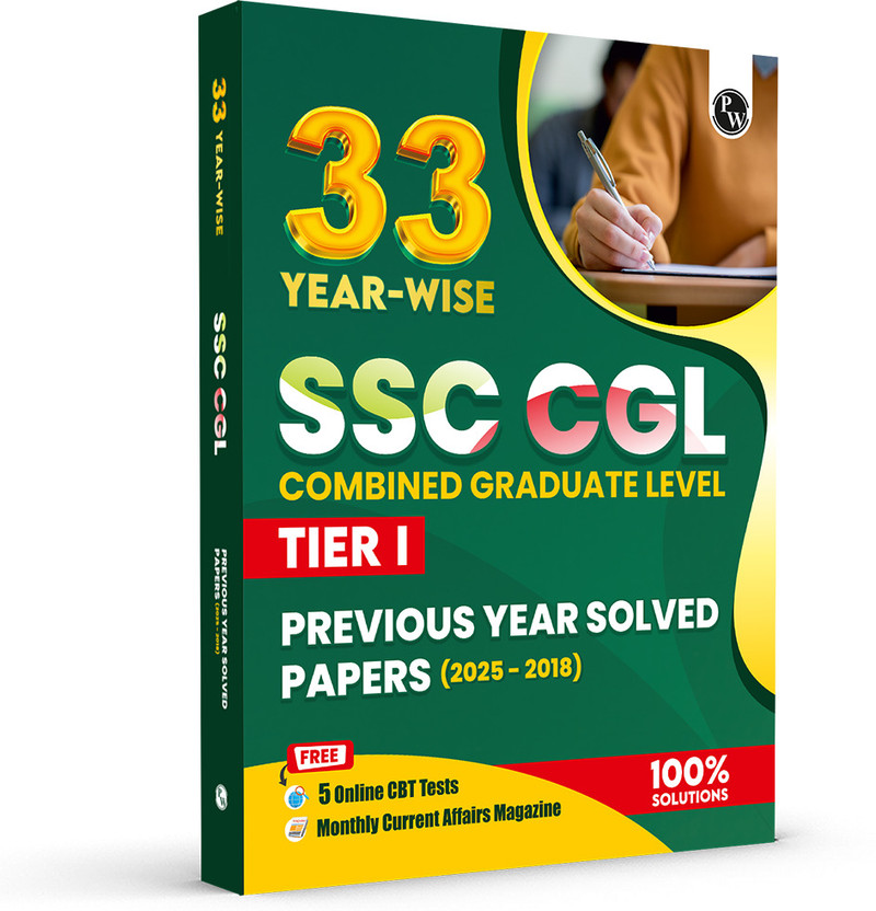 PW 33 SSC CGL (Combined Graduate Level) Tier 1 Previous Year Solved Papers (2025-2018)(Paperback, PW)