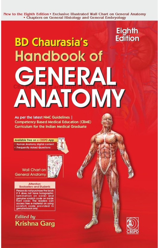 BD Chaurasia’s Handbook Of General Anatomy – 7th Edition | MBBS Anatomy Book | CBME & NMC Based Medical Textbook(Paperback, BD CHAURASIAS, KRISHNA GARG)