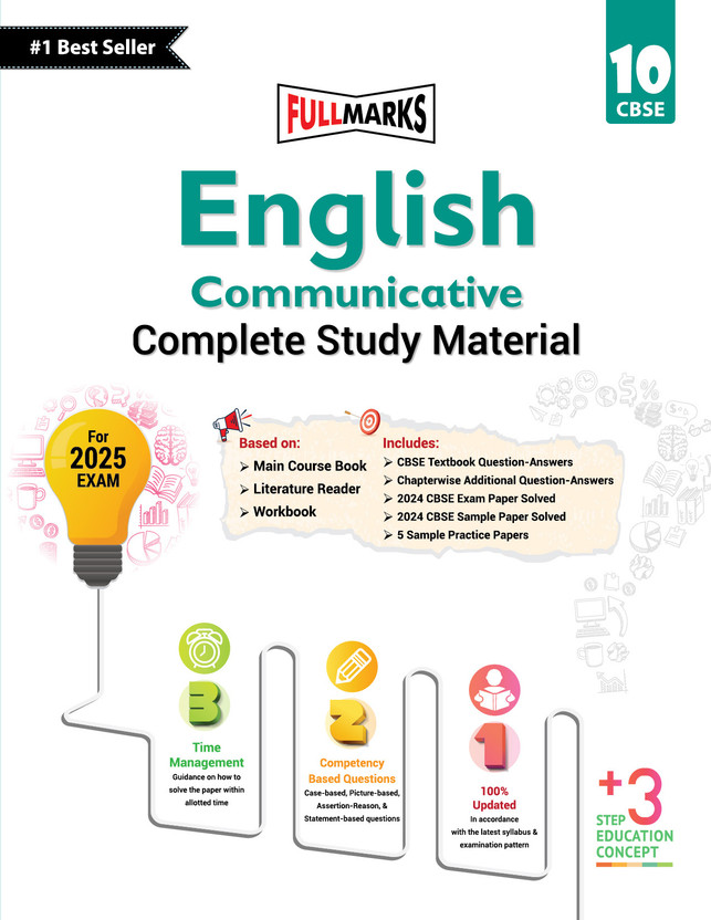 Full Marks English Communicative CBSE Support Book Class 10 | NCERT Solutions | Question Bank | Reference Books | Help Books | Chapterwise Solutions | NCERT Textual Questions | Study Material | Practice Material(Paperback, Full Marks)