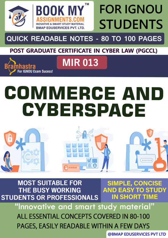 IGNOU MIR 13 Commerce and Cyberspace Study Material (Quick Readable Notes) For Ignou Student(Paperback, BMA Publication)